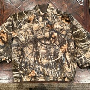 Men’s Ducks Unlimited Reversible Camo Fleece Pullover, size XL